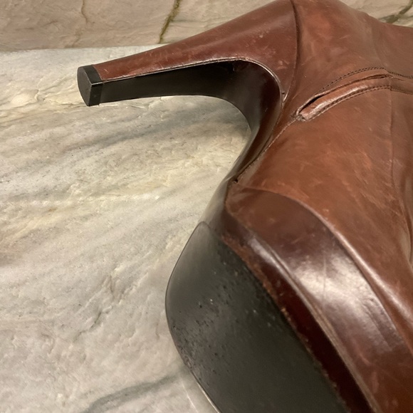 Prada Brown Leather Zip-Up Ankle Boots . Vero Cuoio Made in Italy size 37 1/2 - Picture 16 of 16